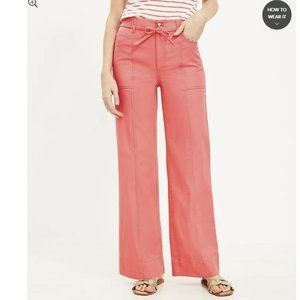 NWT LOFT Plus Stovepipe Pants in Twill in Warm Coral